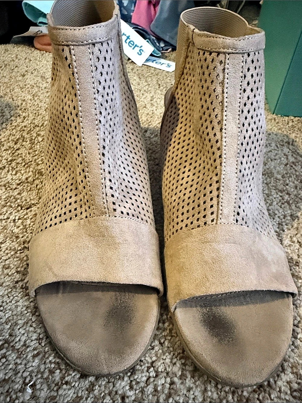 Sonoma Vitalize Perforated Block Heel Sandals in Brown